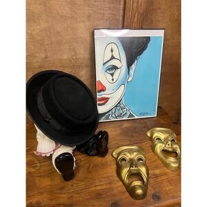 Stacy Adams Mens Black Wool Felt Pork Pie Hat Large Made in USA RN31905